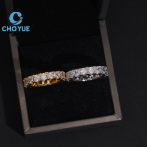 Hot Sale 925 Sterling <b>Silver</b> Moissanite <b>Rings</b> <b>Mens</b> Iced Out Moissanite HipHop Style Jewelry <b>Rings</b> Pass Diamond Test in Stock GRA - Product Image 4