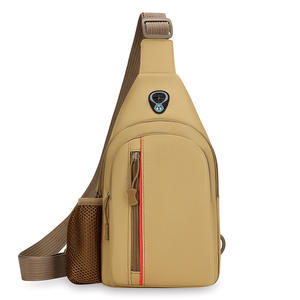 Sac de poitrine multifonctionnel en tissu Oxford pour homme, kaki, imperméable, pour les loisirs et les activités de plein air, collection Printemps 2025 - Product Image 3