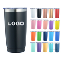 Logo personnalisé Gobelet 20oz en acier inoxydable isolé sous vide Gobelet à bière Tasses en métal vierges par sublimation Gobelet de voyage pour le café