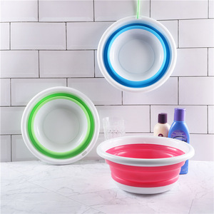 Bassin pliable portable en plastique rond coloré pour enfants et bébés, utilisation en extérieur, grande taille - Product Image 1