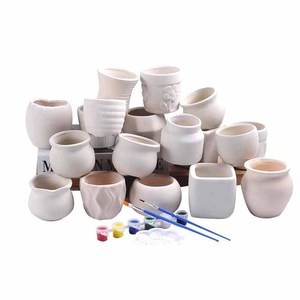 <span class=keywords><strong>Macetas</strong></span> suculentas <span class=keywords><strong>de</strong></span> cerámica Bisque DIY Maceta <span class=keywords><strong>para</strong></span> pintura infantil - Product Image 1