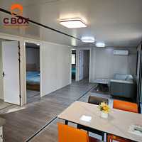 Maison préfabriquée pliable Cbox, assemblage rapide, maison conteneur extensible pour le camping, le bureau ou l'hébergement des travailleurs