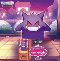 Boîte de boosters Pokémon TCG en chinois simplifié CBB3C Gem Pack Vol.3 Gengar, 18 paquets, 4 cartes foil par boîte scellée, vente en gros