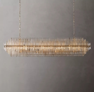 Lustre rectangulaire moderne de luxe en verre noir massif <span class=keywords><strong>Emile</strong></span> pour îlot de cuisine - Product Image 1