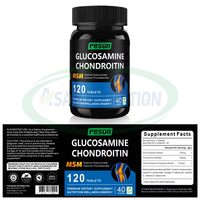 Ausreson OEM Comprimés de Collagène MSM pour la Santé des Articulations et des Os, Complément Halal 1500 800 Sulfate MSM Glucosamine Chondroïtine