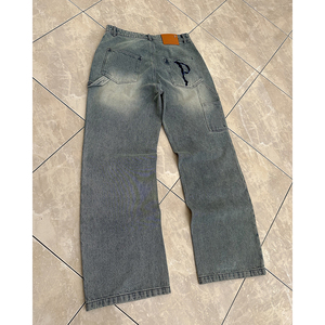 <span class=keywords><strong>Pantaloni</strong></span> da <span class=keywords><strong>Cargo</strong></span> <span class=keywords><strong>larghi</strong></span> Unisex <span class=keywords><strong>pantaloni</strong></span> da <span class=keywords><strong>Cargo</strong></span> con doppio ginocchio Denim da <span class=keywords><strong>uomo</strong></span> - Product Image 2