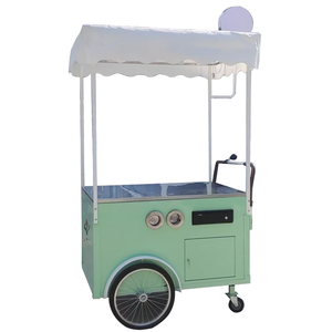 Ice Cream <b>Handcart</b> With Refrigerator Outdoor Freezer Ice Cream Cart - Product Image 1