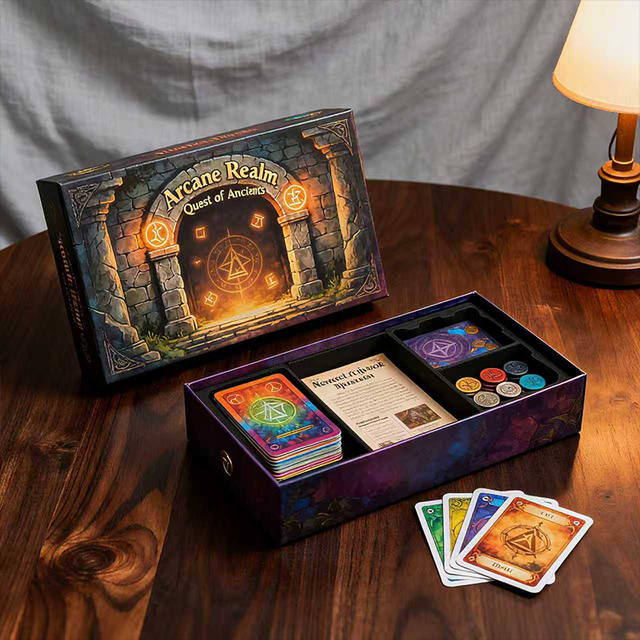 Customizable Factory Strategy War Tabletop Multiplayer Competition Table Board Game Family Fun Cardboard Cards Colorful Indoor