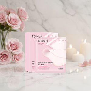 Mascarilla Facial de Gel Transparente Rosa Intenso, Hidratante, con Colágeno, Sensación Acuática, para Comercio Exterior - Product Image 1