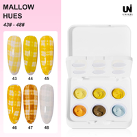Ensemble de vernis à ongles liquide gel 2-en-1 à base d'eau, 6 couleurs, 12g, effet ombré, pour usage professionnel en salon, longue tenue, écologique