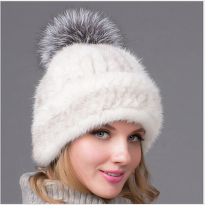 Automne hiver femmes nouveau chapeau de fourrure de lapin Rex naturel épaissi chapeau de feutre de fourrure de lapin - Product Image 2