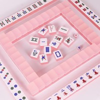 Jeu de Mahjong Complet en Acrylique Transparent Léger de Guangdong – Tuiles de Taille Standard Idéales pour le Divertissement Quotidien