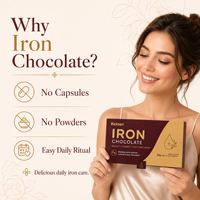 Complément alimentaire au chocolat noir Kelaen Iron pour femmes