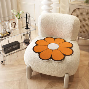 ผ้าห่มข้างเตียงสำหรับห้องนอนทำจากผ้ากำมะหยี่พรมปูพื้นลายดอกไม้หรูหราสัมผัสสูงเบาะนั่งทรงอ่าว - Product Image 5