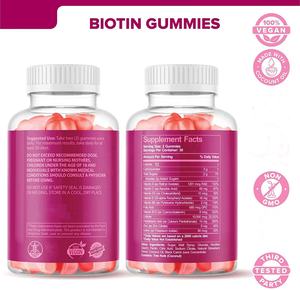 2022 Hete Verkoop Biologische Veganistische Biotine Gummies Private Label Multivitamine Voor Haar Huid Nagels Schoonheidsproduct In Gummy Candy Dosering - Product Image 2
