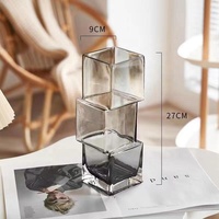 Vase d'art de style avancé Décoration Vase transparent en verre de luxe léger