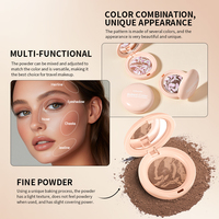 Lakerain Matte Natural Brighten Fond de teint correcteur de couleur Baked Mineral Makeup Matte Coverage Long Lasting Pressed Powder