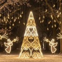 Décoration de lanternes personnalisées de grande taille pour parcs d'attractions, pour une utilisation en intérieur/extérieur, spectacle de lumière pour parcs à thème, Noël