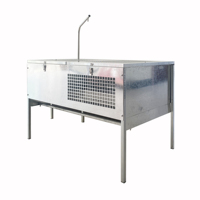 Cage de poussins sur pied avec double porte, chauffable, avec plateau en plastique, à vendre