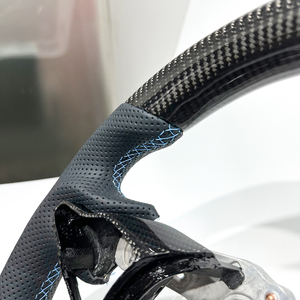 Volante Deportivo de Fibra de Carbono con Base Plana, Estilo Blue Label, Compatible con Hyundai Elantra <span class=keywords><strong>N</strong></span> <span class=keywords><strong>I20</strong></span> I30 <span class=keywords><strong>N</strong></span> - Product Image 5