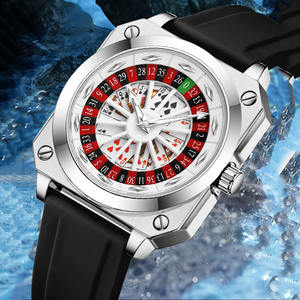 <span class=keywords><strong>Montre</strong></span> à quartz pour homme tendance, design roulette de casino, bracelet en silicone, étanche, <span class=keywords><strong>montre</strong></span> décontractée pour affaires, Relogio - Product Image 1