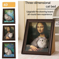 Peinture à l'huile antique nid de chat mise à niveau tridimensionnelle 3D Surround décoration intégrée carton ondulé chat planche à gratter