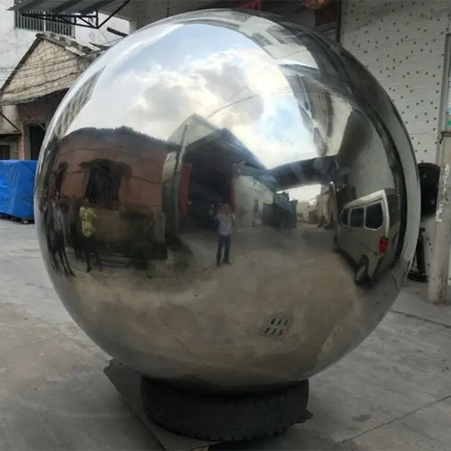 AISI-bolas decorativas de acero inoxidable DIN304 316, esferas huecas pulidas con espejo, esfera grande