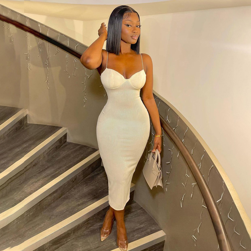 white bodycon slip dress Access Fashion