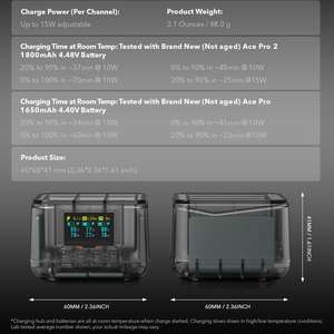 เครื่องชาร์จแบตเตอรี่แบบ3ช่องหน้าจอ OLED สำหรับ Insta360 Ace pro/ace Pro 2อุปกรณ์เสริมสำหรับกล้อง - Product Image 6