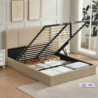 Mobilier de chambre à coucher contemporain Lit élévateur à gaz de luxe design Cadre de lit guimauve Mobilier de chambre à coucher nordique Twin King