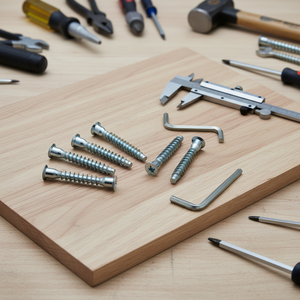Tornillos Confirmat <span class=keywords><strong>de</strong></span> Cabeza Plana con Cabeza <span class=keywords><strong>de</strong></span> Estrella (Pozi) <span class=keywords><strong>de</strong></span> Acero al Carbono para Madera, para Muebles - Product Image 1