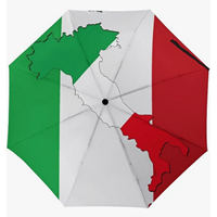 Parapluie pliant entièrement automatique de haute qualité, série à motif drapeau italien, avec poignée antidérapante, thème paysan classique
