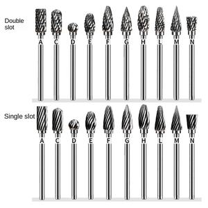 Ensemble combiné de 20 pièces de fraises rotatives en carbure à dégagement rapide 3x6 3x3, tête de meulage en alliage, ronde de 45 mm - Product Image 1