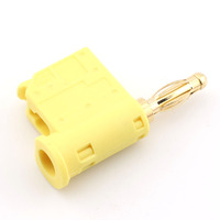 Connecteurs de haut-parleur, fiches banane, plaqué or, cuivre, fiche 4 mm, 32A 250V, jaune, Kuishen