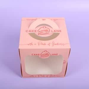 Bento Cake Packaging Ventana transparente Cupcake Box Cajas de embalaje Scatola Torta Cajas de papel - Product Image 2