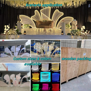 LEDA Hot Selling Fashionable Party Event Decor Supplies White LED Metal Flower Arch <b>Frame</b> for <b>Wedding</b> - Product Image 5