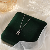 Bijoux de couple en argent sterling 925, pendentif avec perle, lettre de A à Z, collier d'amour initial