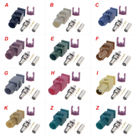 Long Fakra A/B/C/D/E/F/G/H/I/K/M/Z Enchufe macho Conectores de cable coaxial RF para cable flexible RG316 / RG174