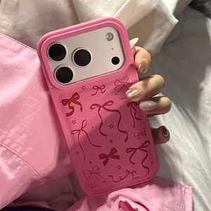 Funda de Teléfono con Lazo de Rosa, Estilo Nuevo, para iPhone 17 Pro <span class=keywords><strong>Max</strong></span>, 16, 15, 14, 13, de Cuero, Estilo Coreano para <span class=keywords><strong>Mujer</strong></span>, Resistente a Caídas - Product Image 1