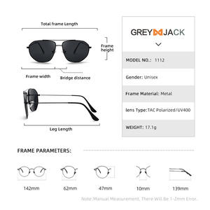 Gafas de Sol Aviador Unisex, Montura Metálica Negra, Lentes Polarizadas UV400 TAC Tipo 3, Gafas para Conducir y Pescar - Product Image 2