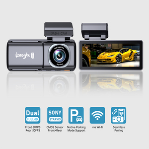 Vente en gros Caméra de bord à double objectif 4K + 1080P + 1080P avec enregistreur vidéo Caméra de voiture à vision nocturne avant arrière WIFI-GPS - Product Image 5