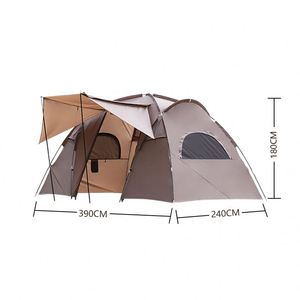 Tente de camping familiale 2 places, nouvelle conception camouflage, imperméable, coupe-vent, quatre saisons, double couche, polyester 190T, portable - Product Image 1