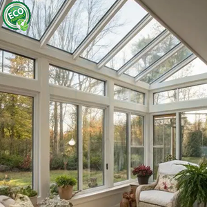 Invernaderos Ecológicos, Casas de Cristal Prefabricadas, Veranda de Doble Cristal para las Cuatro Estaciones, Casa de Cristal Doble - Product Image 5