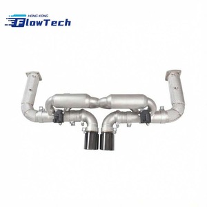 Sistema de Escape Catback con Válvulas de Acero Inoxidable T304 para Porsche 991.1/991.2 Turbo S 3.8L Twin-Turbo con Tubo en X/Control Remoto - Product Image 1