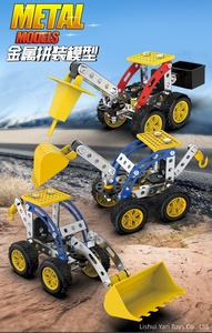 Kits de modèles de véhicules métalliques à assembler : Excavatrice, Déneigeuse, Bulldozer, Concasseur de minerai – Jouets de projet STEM pour enfants - Product Image 6