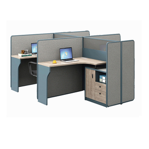 L a forma di moderno sotto il cassetto in laminato <span class=keywords><strong>estensibile</strong></span> partizione industriale curva angolo scrivania ufficio ufficio divisorio della cabina - Product Image 4