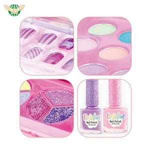 Trẻ em cô gái giả vờ đồ chơi chơi nhà trang điểm mỹ phẩm đồ trang sức Nail Dressing DIY Vali Beauty Set đồ chơi Make up Kit cô gái Đồ chơi - Product Image 3
