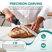 Nouveau couteau électrique sans fil rechargeable à batterie Li-ion Amz pour la découpe de jambon, de dinde et de pain