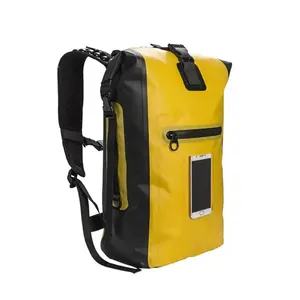 Borsa a secco zaino impermeabile con custodia staccabile personalizzato campeggio PVC Roll Top Dry Bag zaino