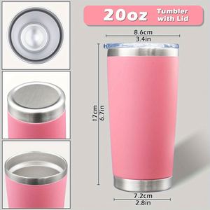 Vaso Térmico de Acero Inoxidable de 20 oz con Tapa, Taza de Viaje de Diseño Minimalista, Vaso Recto de Doble Pared, 6-12 Horas de Aislamiento Térmico - Product Image 4